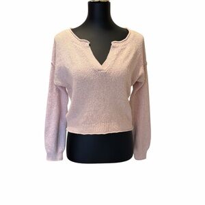 Ballerina Pink Cropped Sweater Abercrombie Size M Dancercore